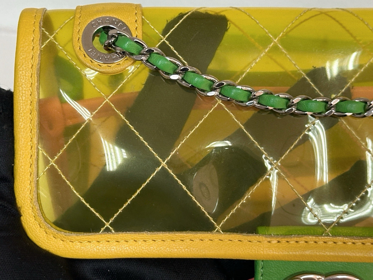 Chanel Yellow Coco Splash PVC Small Flap Bag holo 2589