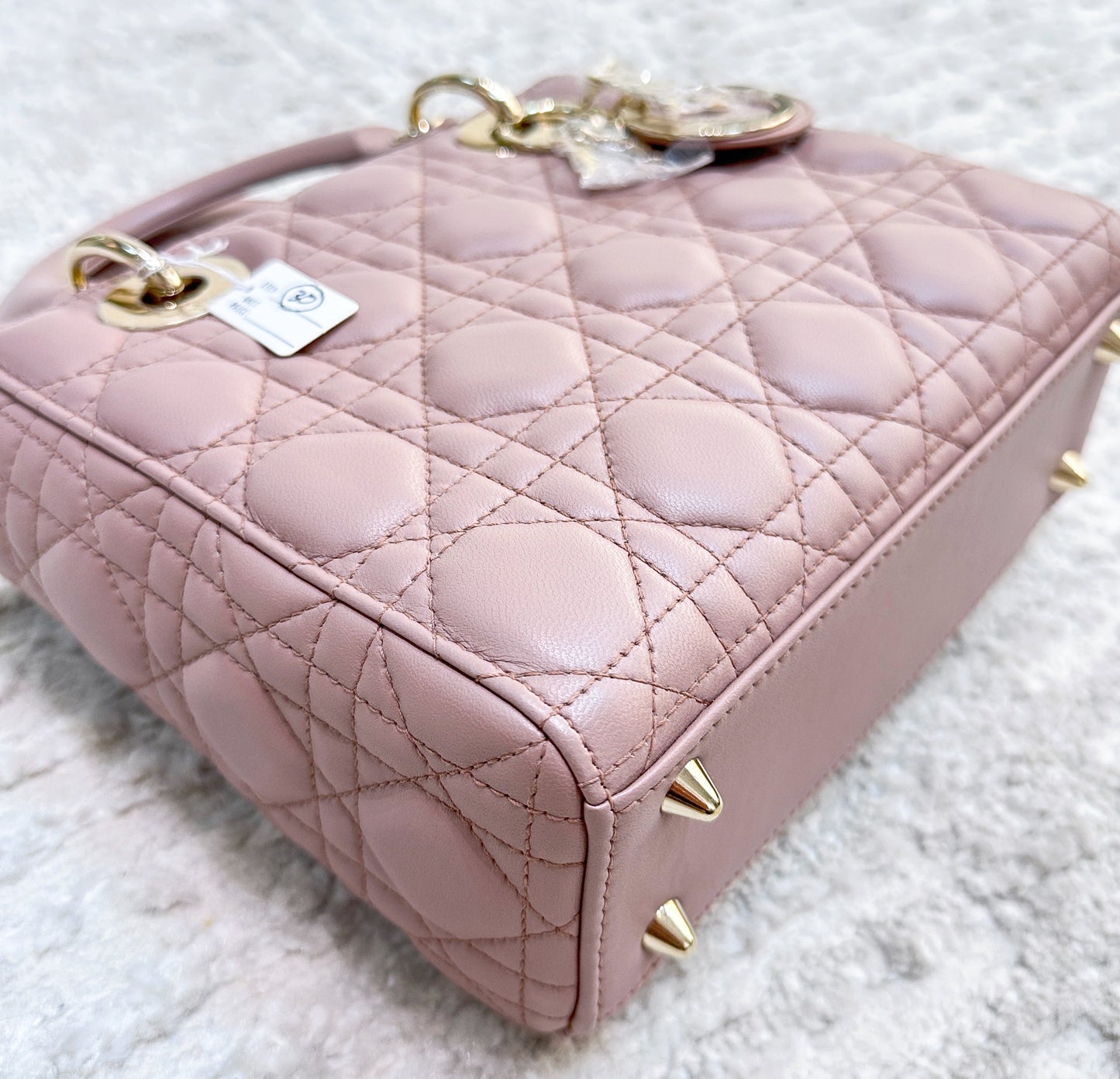 CHRISTIAN DIOR Lambskin Cannage Small My ABC Dior Lady Dior Fard