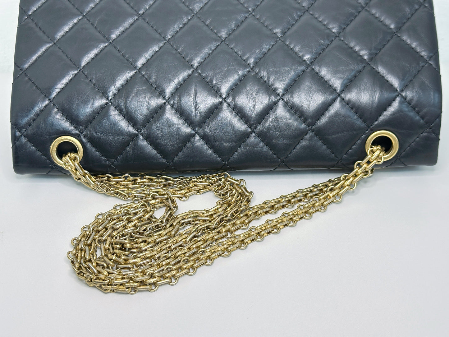 Chanel Marine Quilted Aged Calfskin 2.55 Reissue 226 Flap Bag