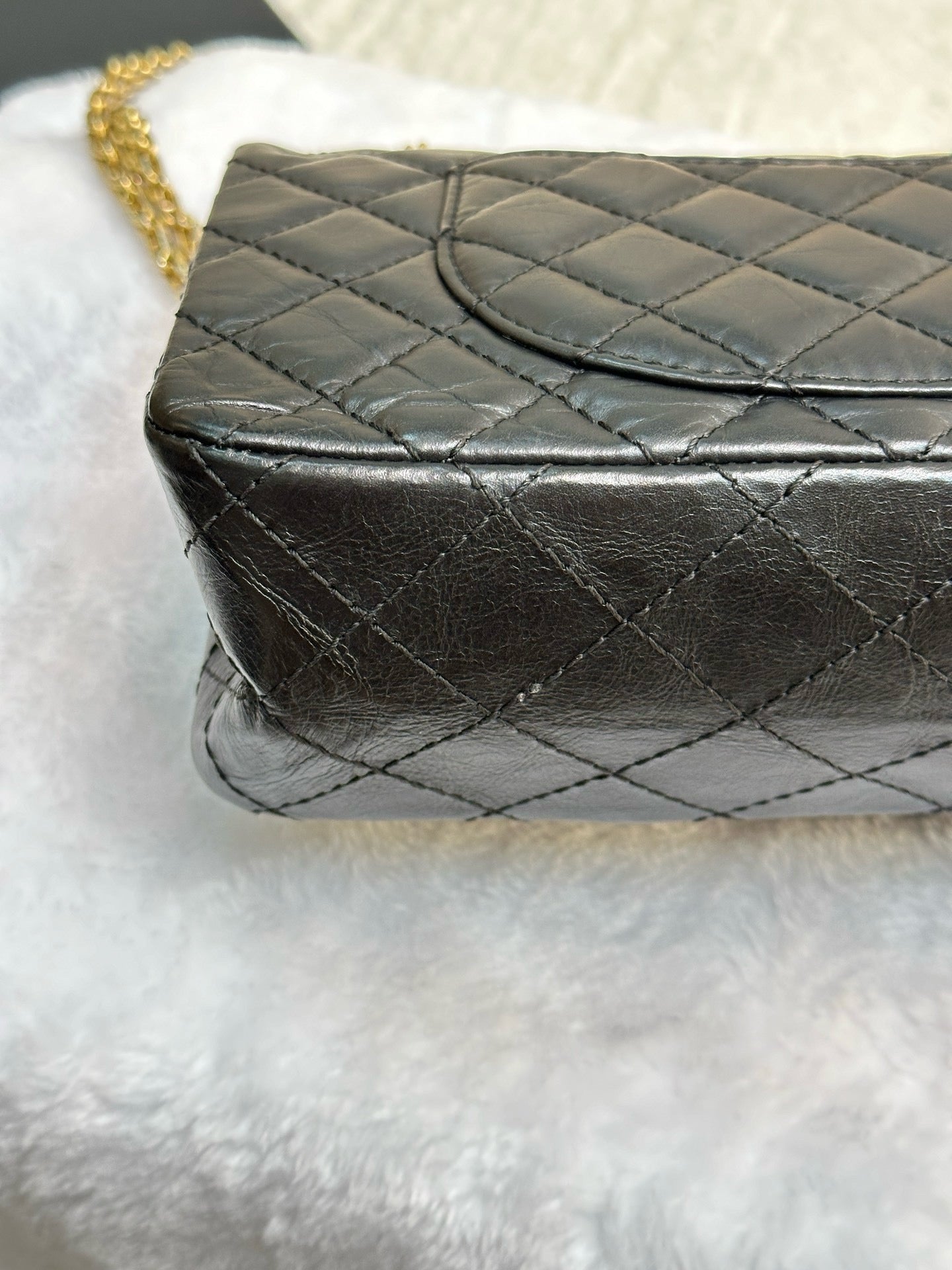 Chanel Small 2.55 Reissue Aged Calfskin Lucky Charms 225 Flap Black GHW
