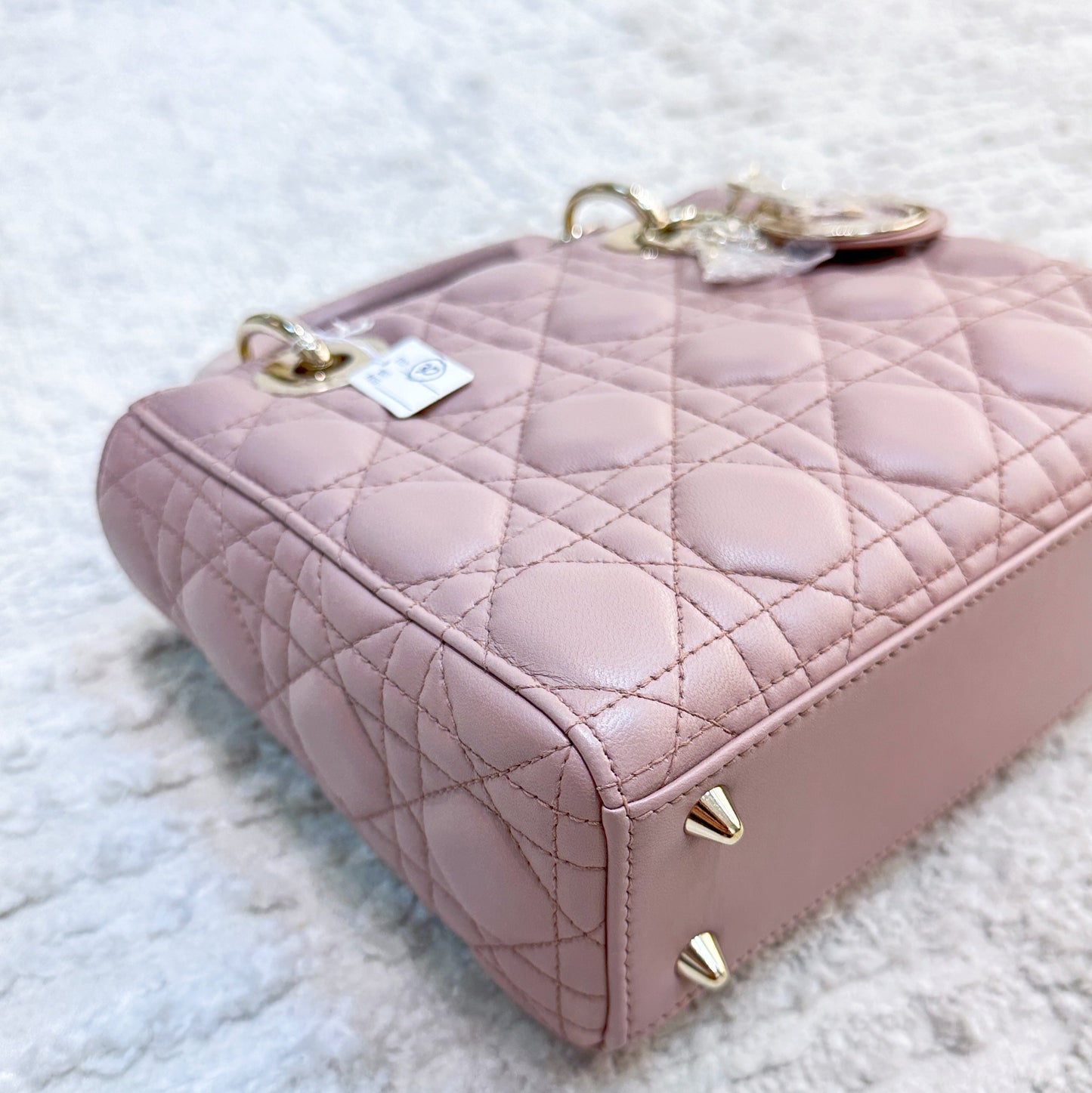 CHRISTIAN DIOR Lambskin Cannage Small My ABC Dior Lady Dior Fard