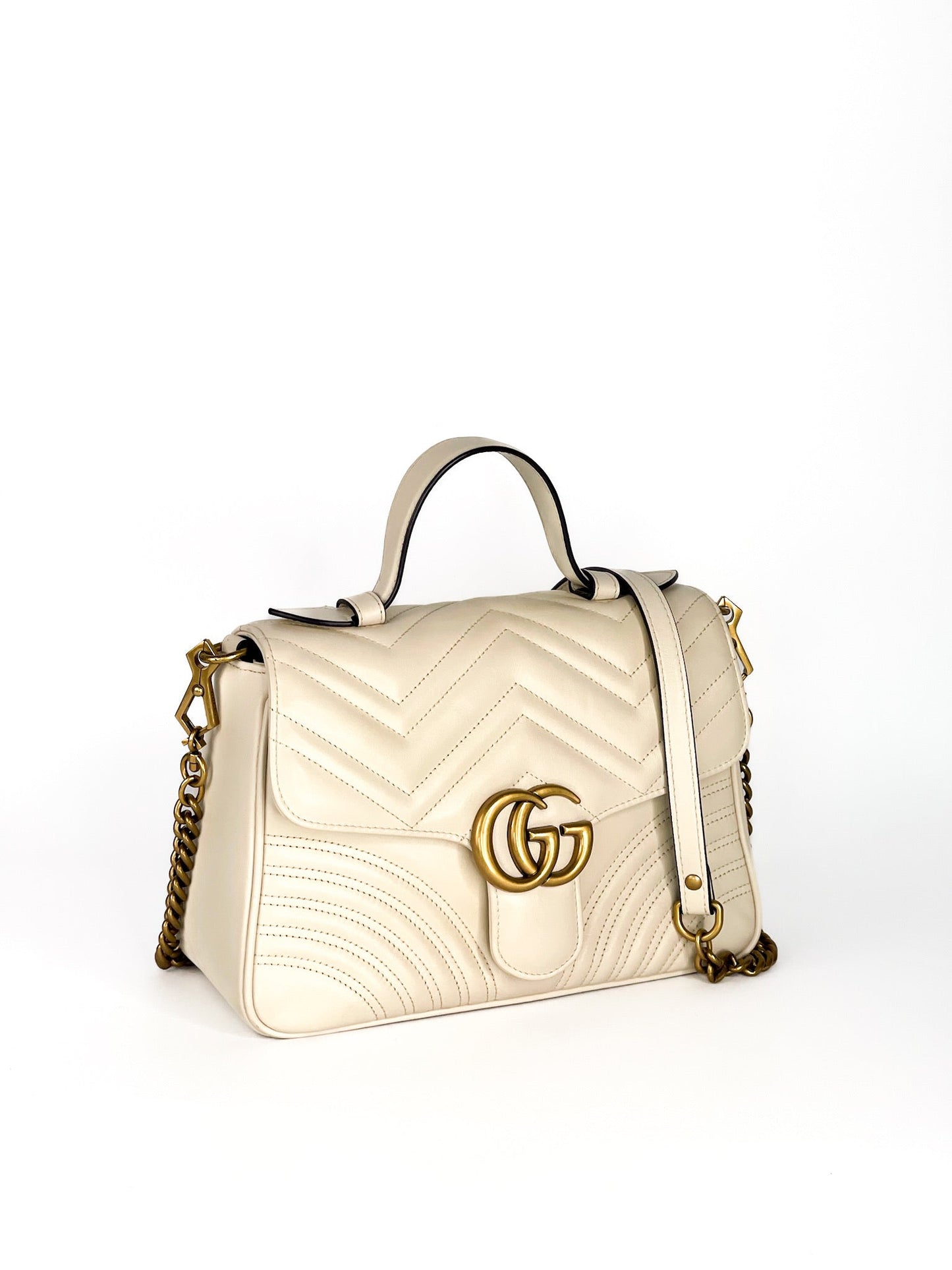 Gucci GG Marmont Matelasse Leather Top Handle Satchel