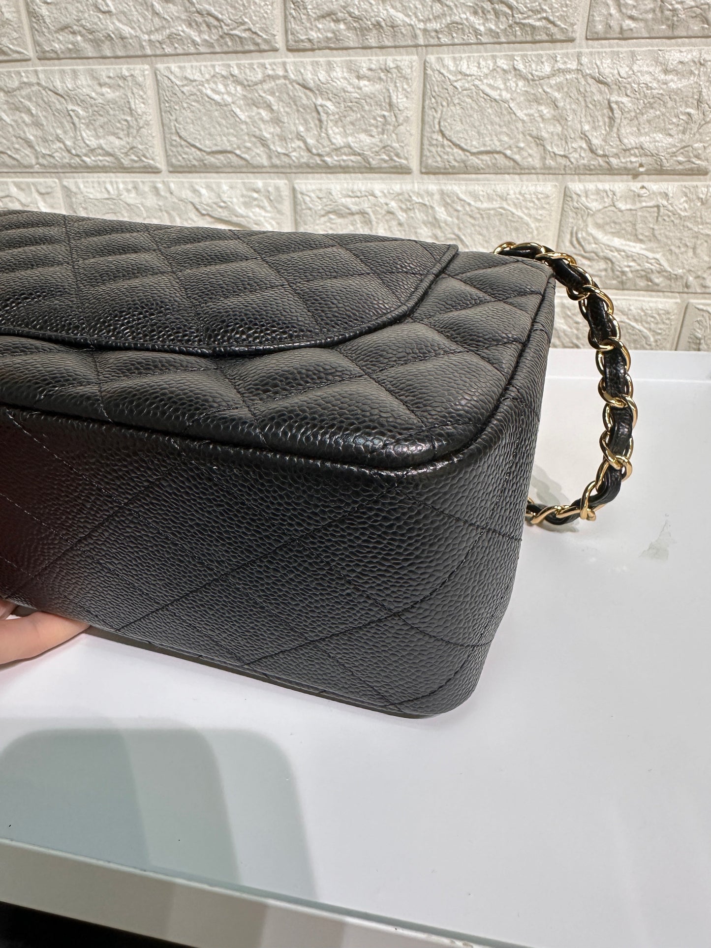 Chanel Jumbo Classic Double Flap Bag Black Caviar GHW
