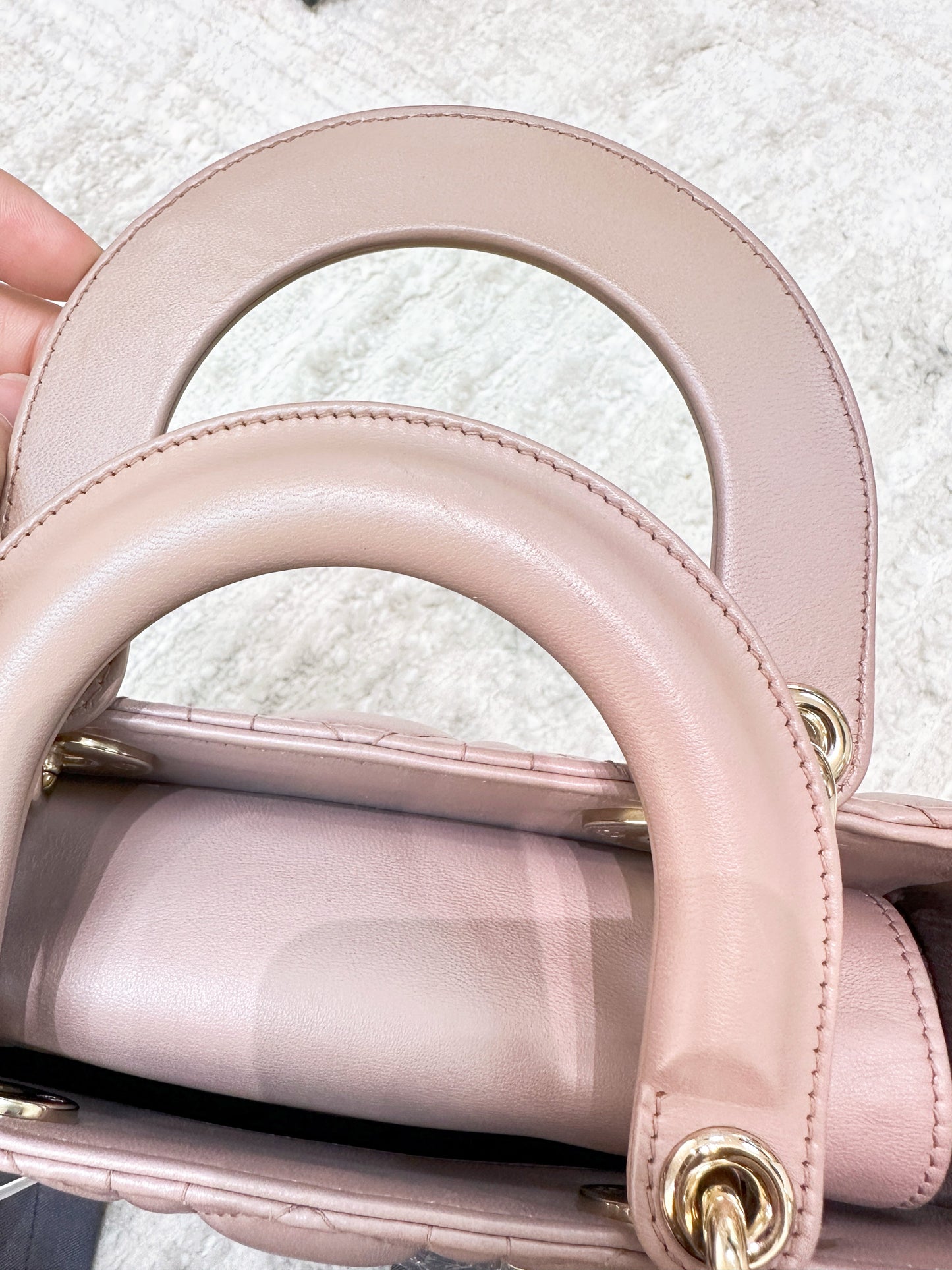 CHRISTIAN DIOR Lambskin Cannage Small My ABC Dior Lady Dior Fard
