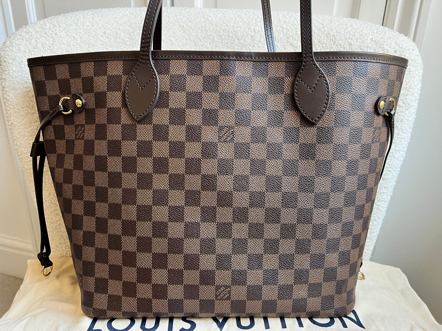 Louis Vuitton Neverfull MM Damier Ebene Cherry Interior (RRP £1,410)