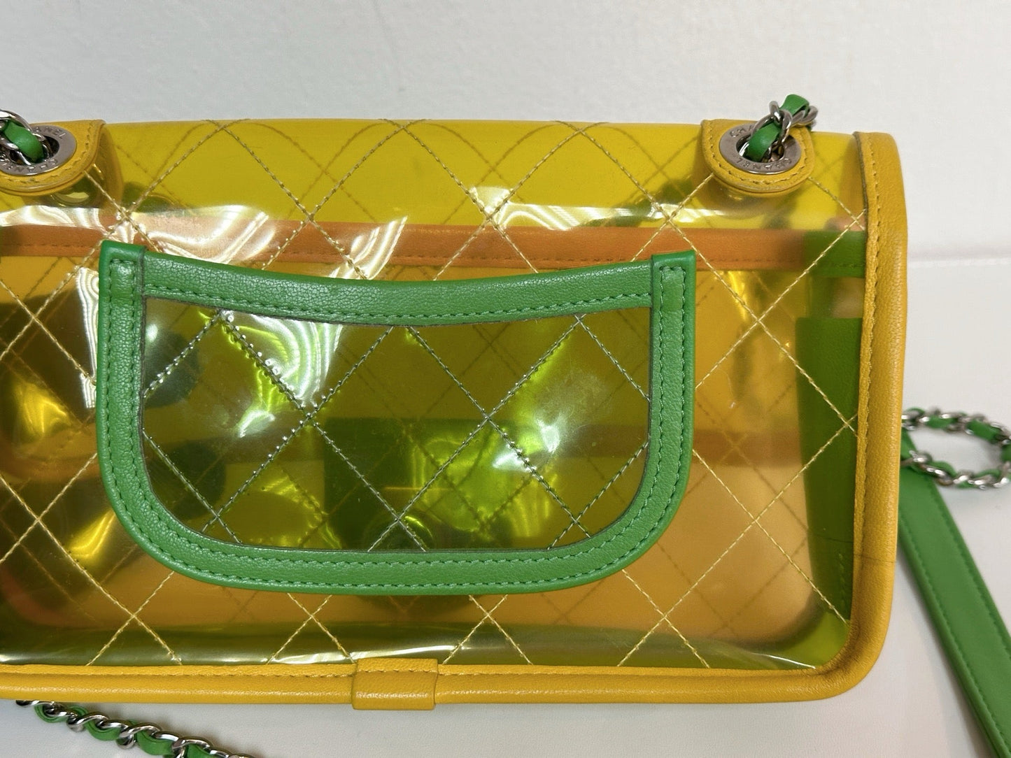 Chanel Yellow Coco Splash PVC Small Flap Bag holo 2589