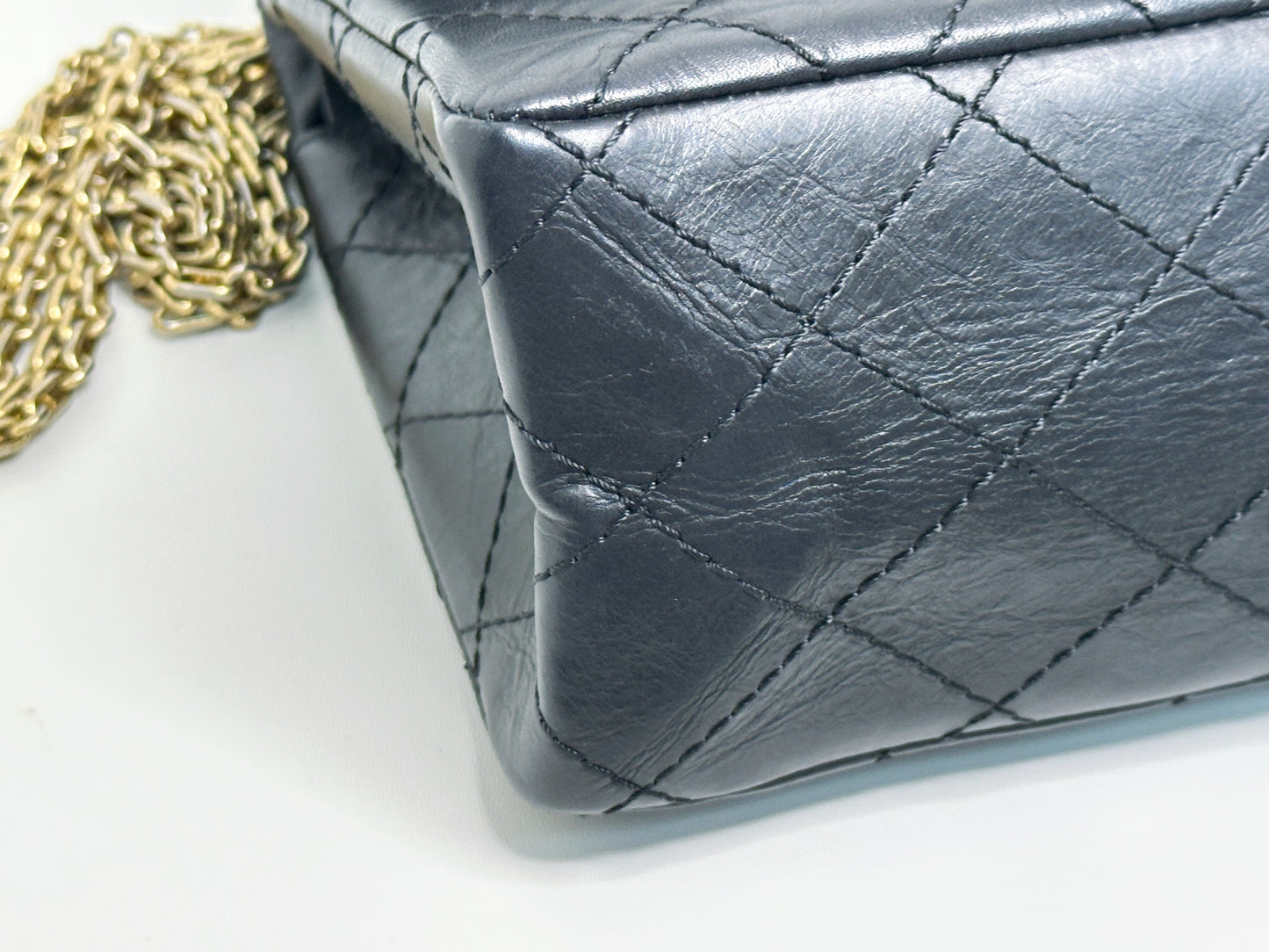 Chanel Marine Quilted Aged Calfskin 2.55 Reissue 226 Flap Bag