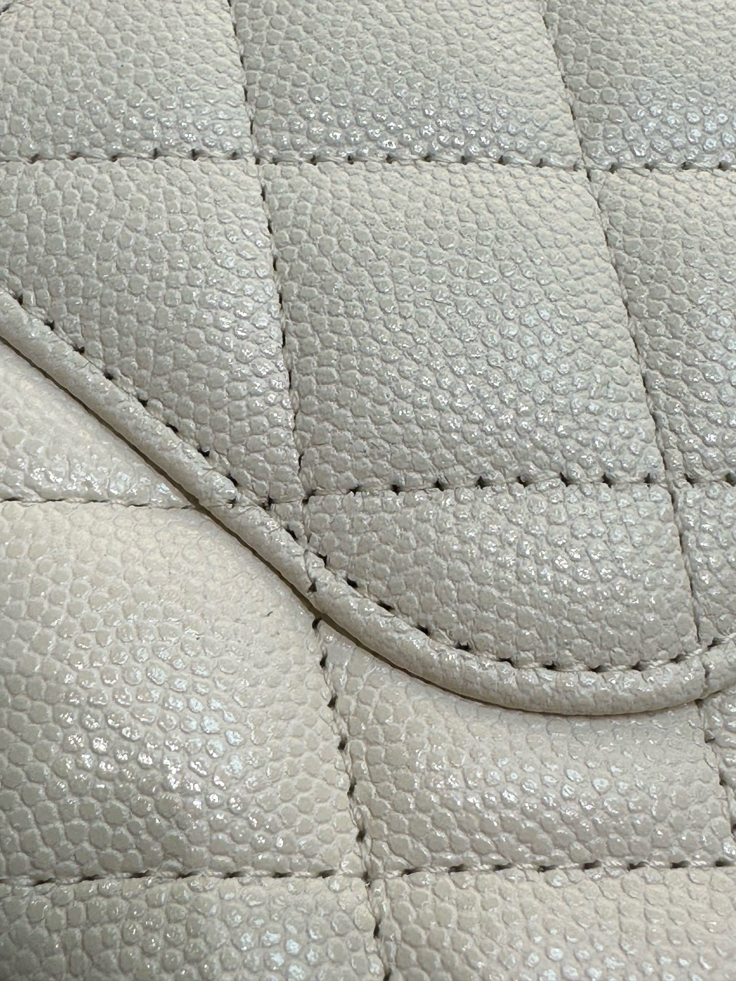 Chanel Mini Rectangle Caviar Ivory 17C GHW