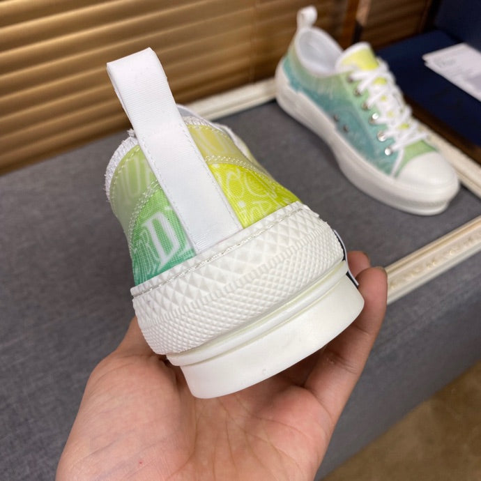 Christian Dior B23 White and Yellow LOW-TOP SNEAKER