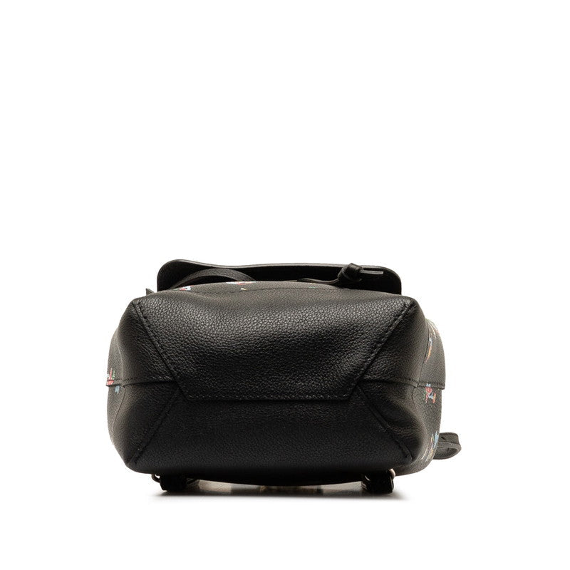 Louis Vuitton Flower Print Lockmy Backpack M54848 Noir Black Leather  Louis Vuitton