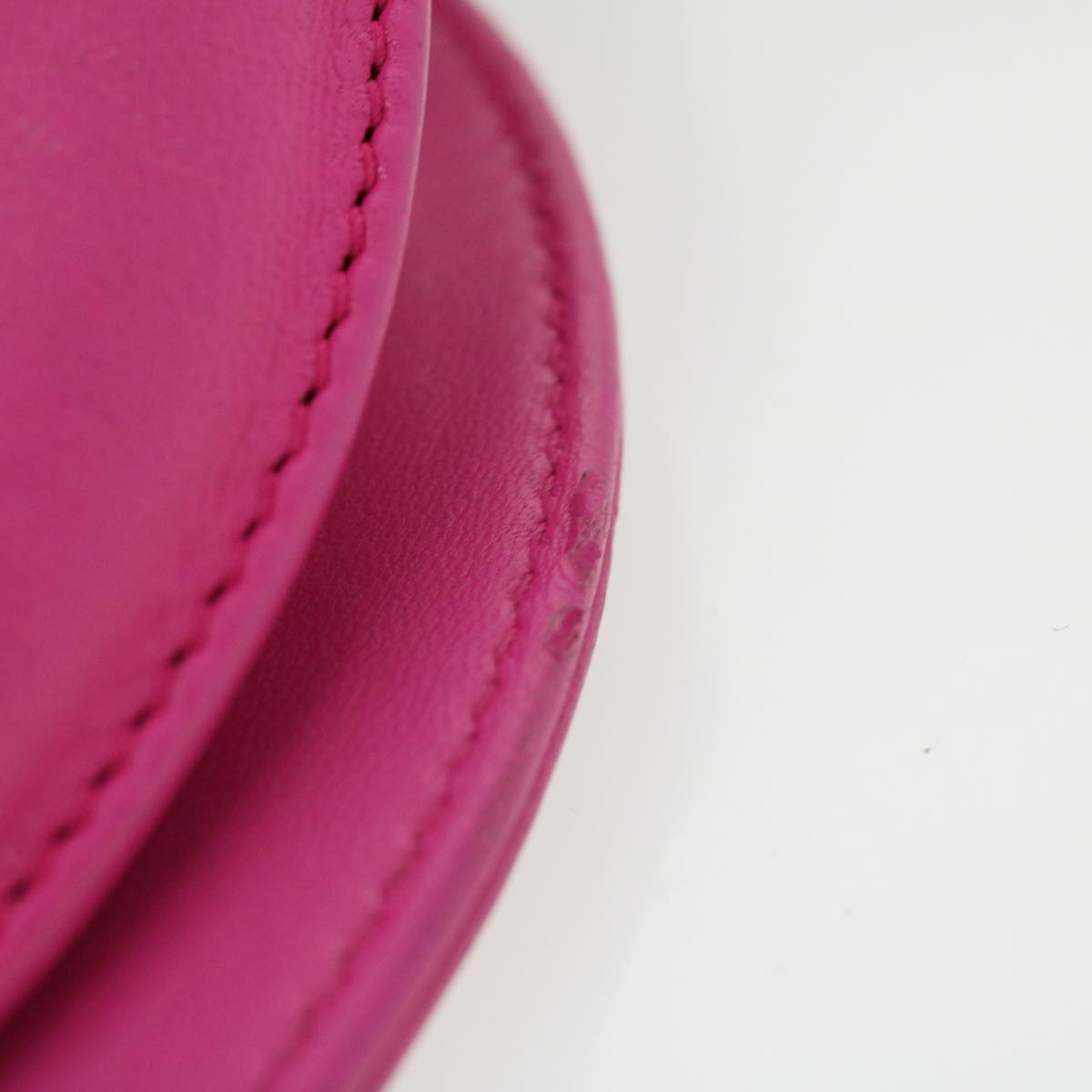 CHRISTIAN DIOR Lady Dior Canage Hand Bag Lamb Skin Pink Auth 30532A