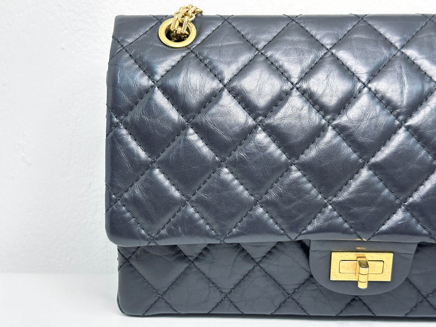 Chanel Marine Quilted Aged Calfskin 2.55 Reissue 226 Flap Bag