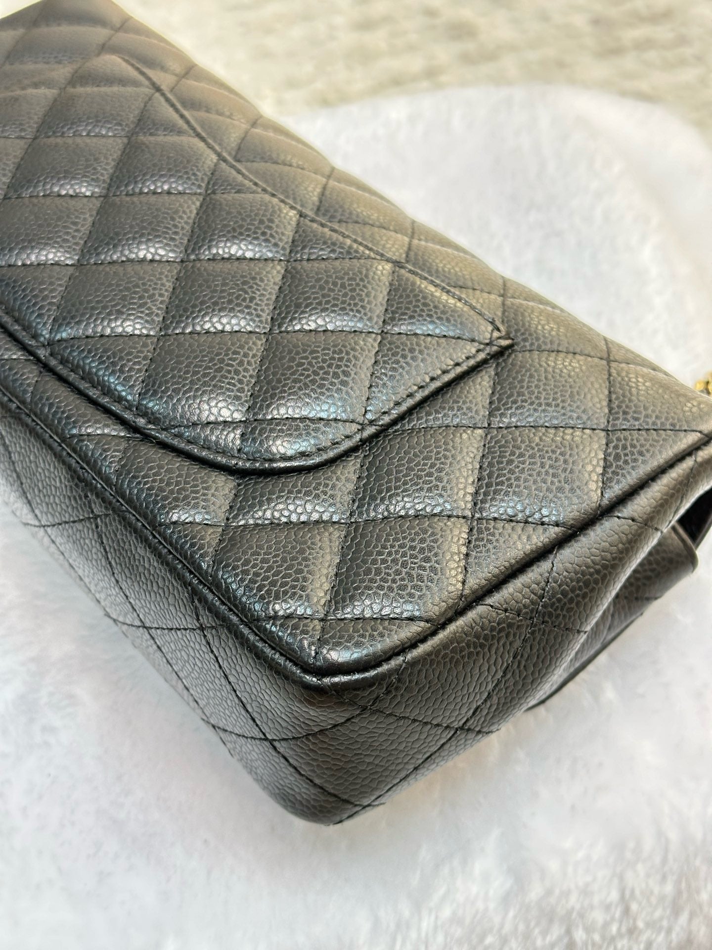 Chanel Caviar East West Flap Bag Black GHW holo 1304 db