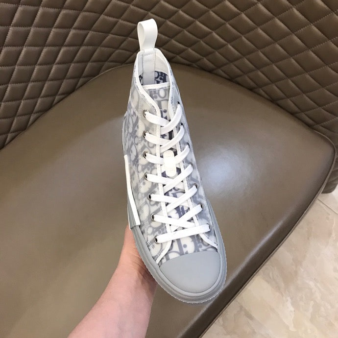Christian Dior B23 White and Navy HIGH-TOP SNEAKER