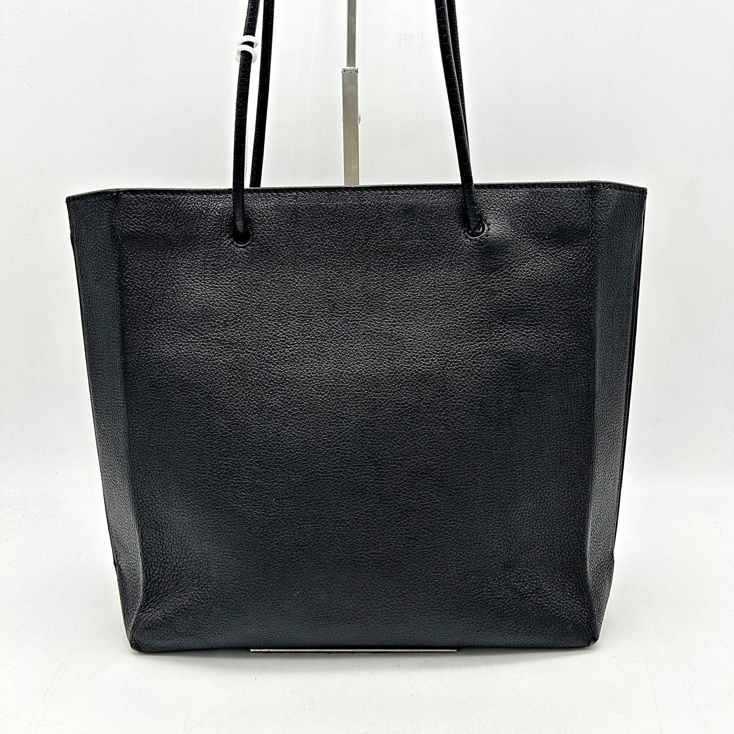 Pre-owned BALENCIAGA Calfskin Logo Small Shopping Black LA39923