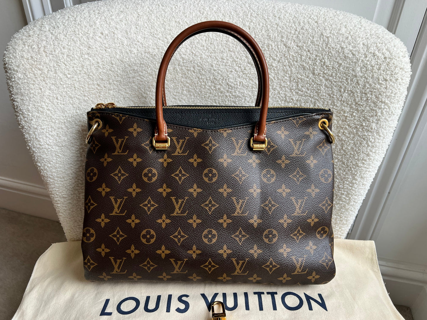 Louis Vuitton Pallas Tote in Monogram and Black (RRP £1960)