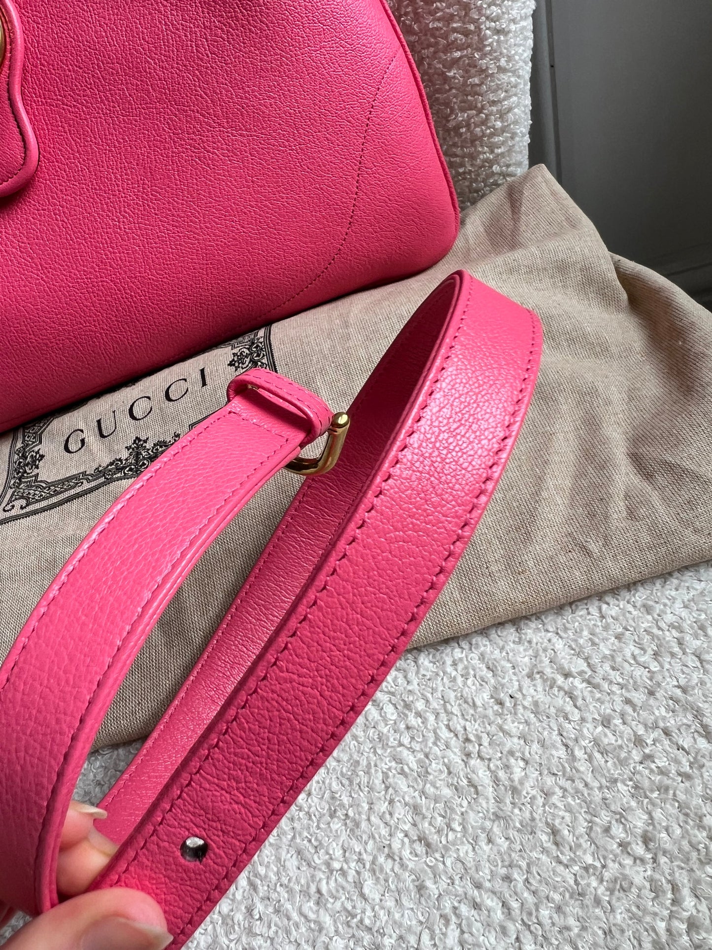 Gucci Pink Large Aphrodite Shoulder Bag (RRP £1760)