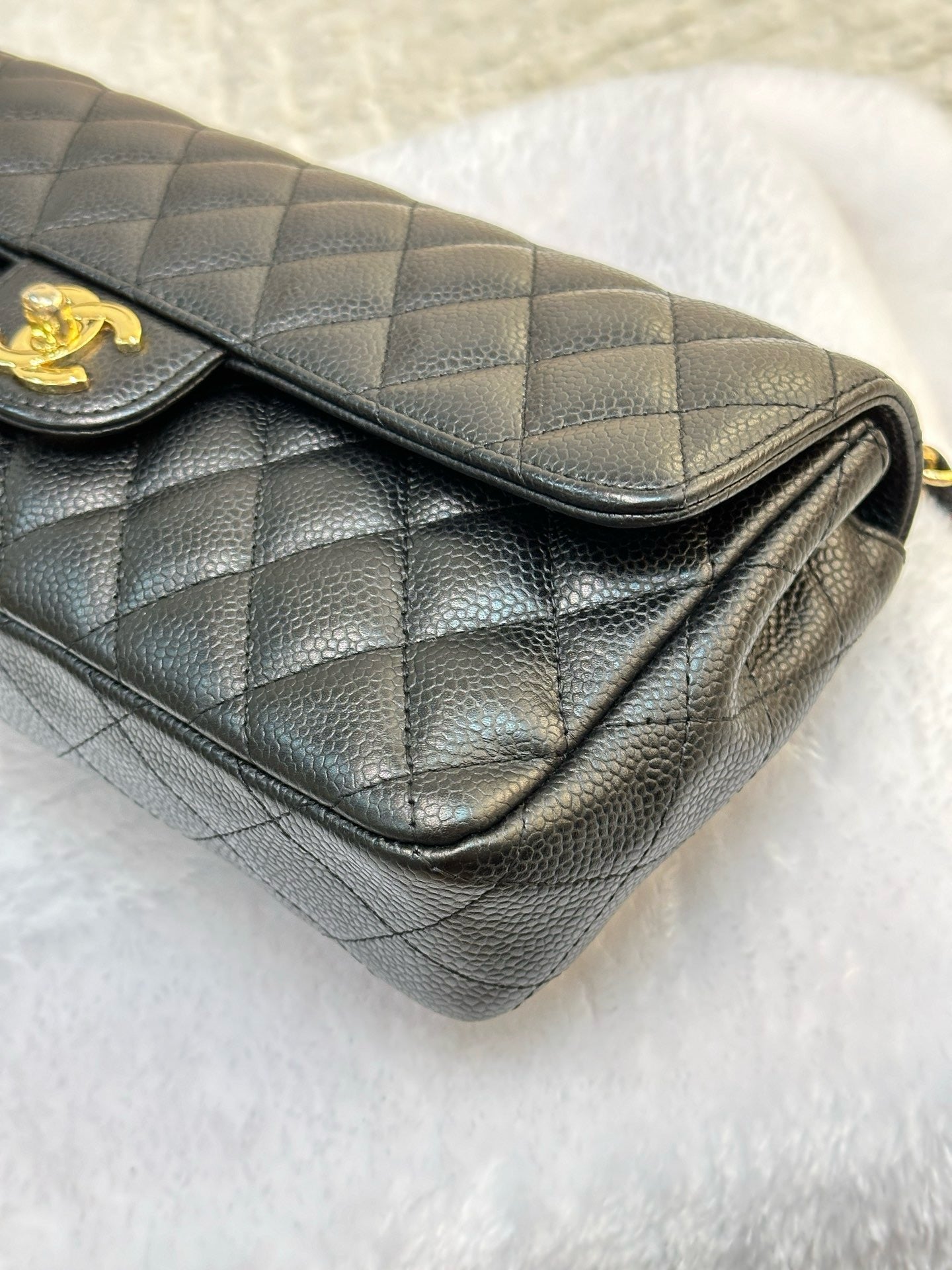 Chanel Caviar East West Flap Bag Black GHW holo 1304 db