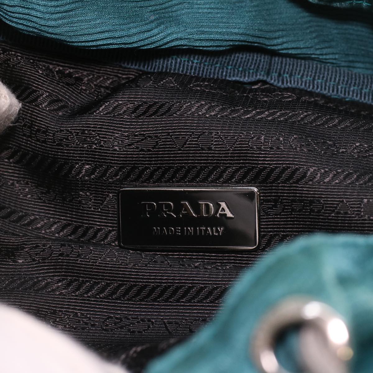 PRADA Backpack Wool Light Blue 38035