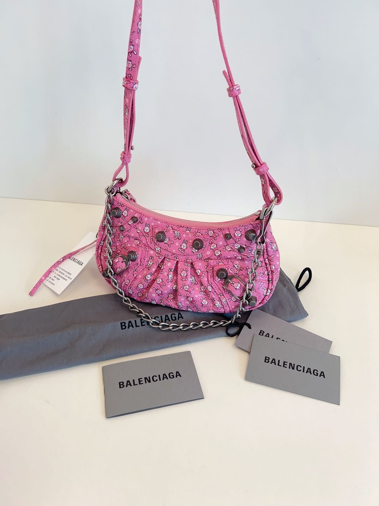 Preloved Balenciaga Le Cagole mini bag pink 20*12cm 106866