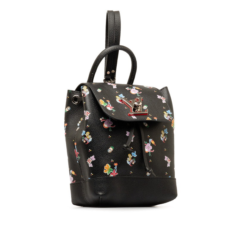Louis Vuitton Flower Print Lockmy Backpack M54848 Noir Black Leather  Louis Vuitton