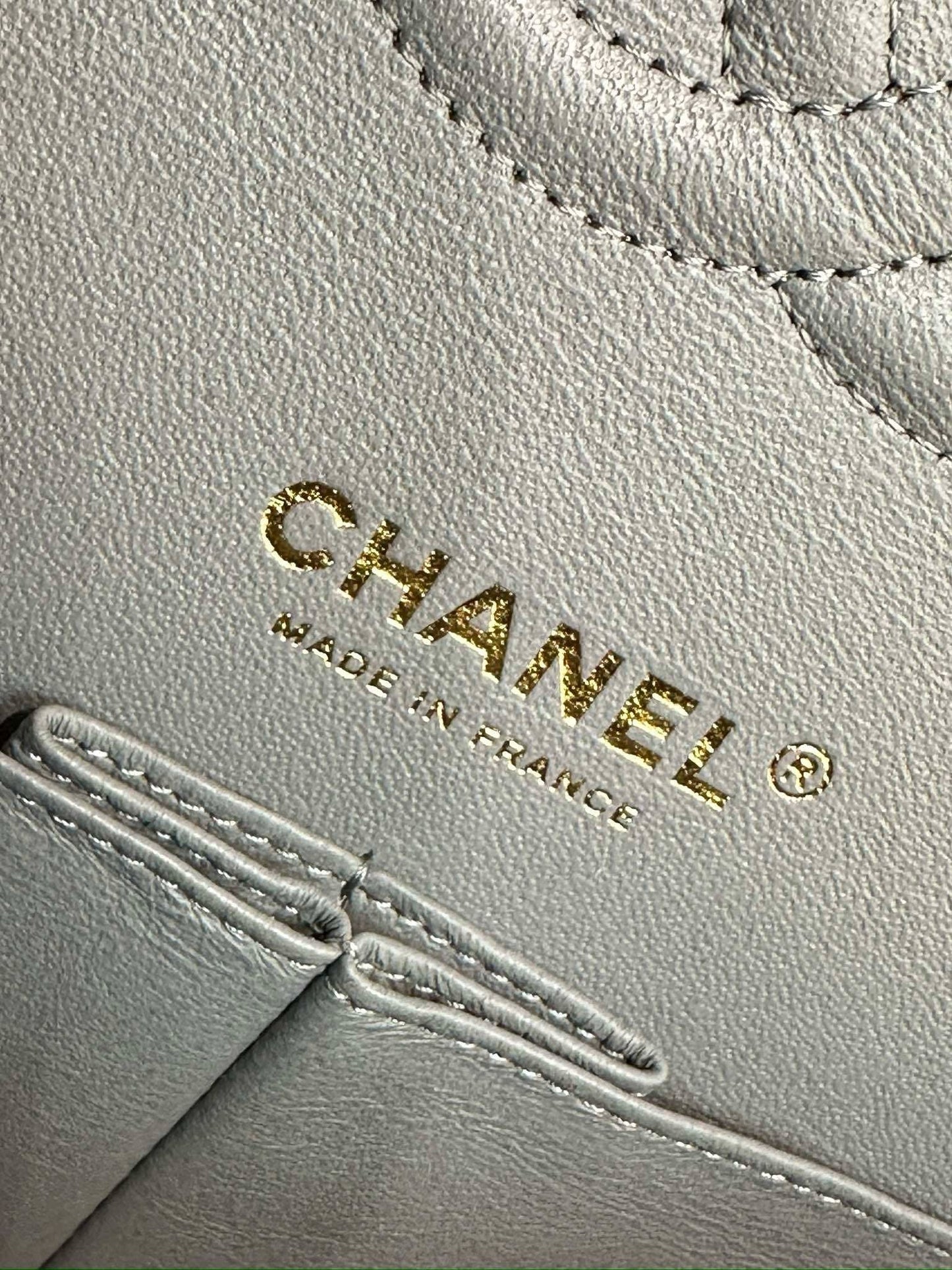 Chanel Medium Caviar Quilted Double Flap Bag Grey LGHW
