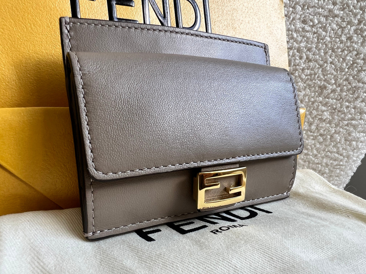 Fendi Grey Baguette Card Holder (RRP £320)