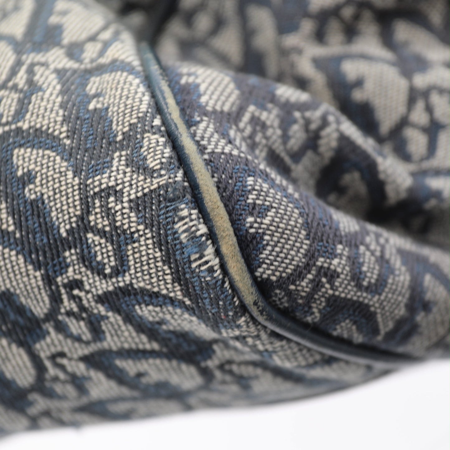 CHRISTIAN DIOR Bowling Handbag in Blue Fabric
