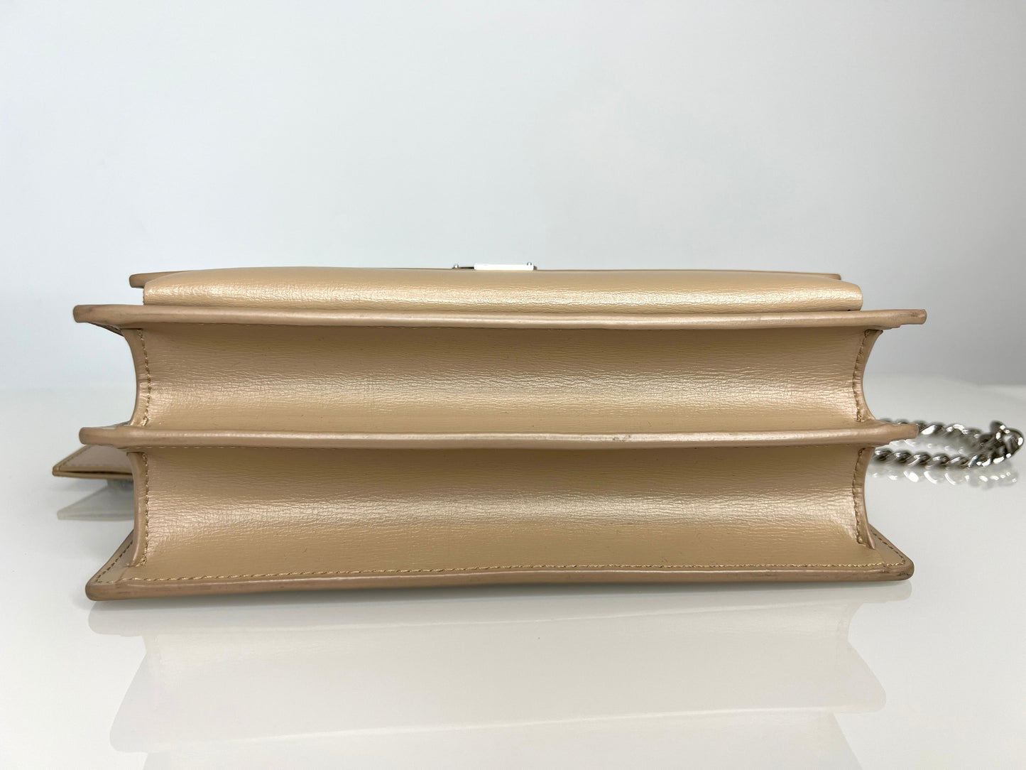 Saint Laurent YSL Sunset Medium Beige Chain Crossbody Shoulder Bag