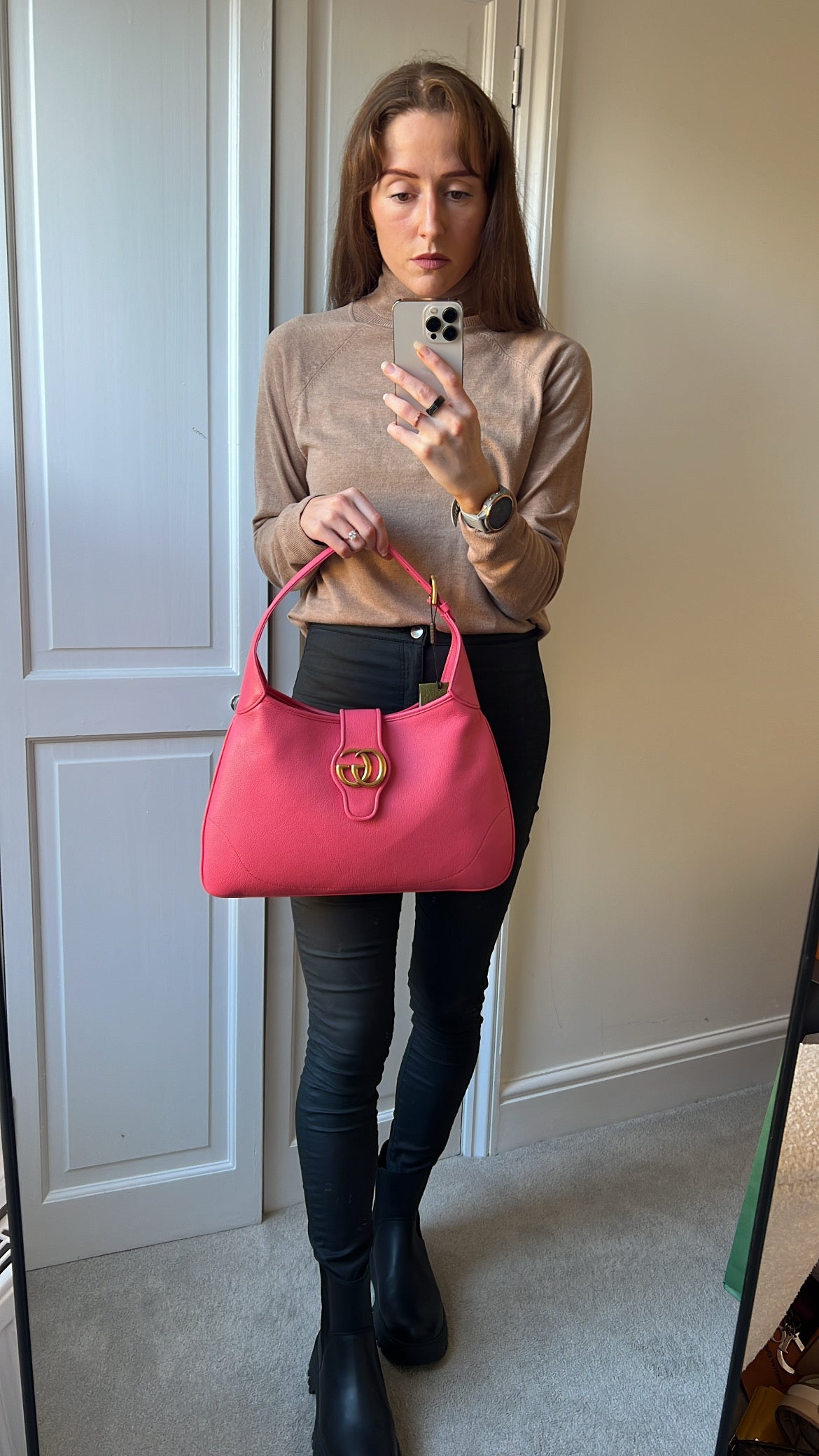 Gucci Pink Large Aphrodite Shoulder Bag (RRP £1760)