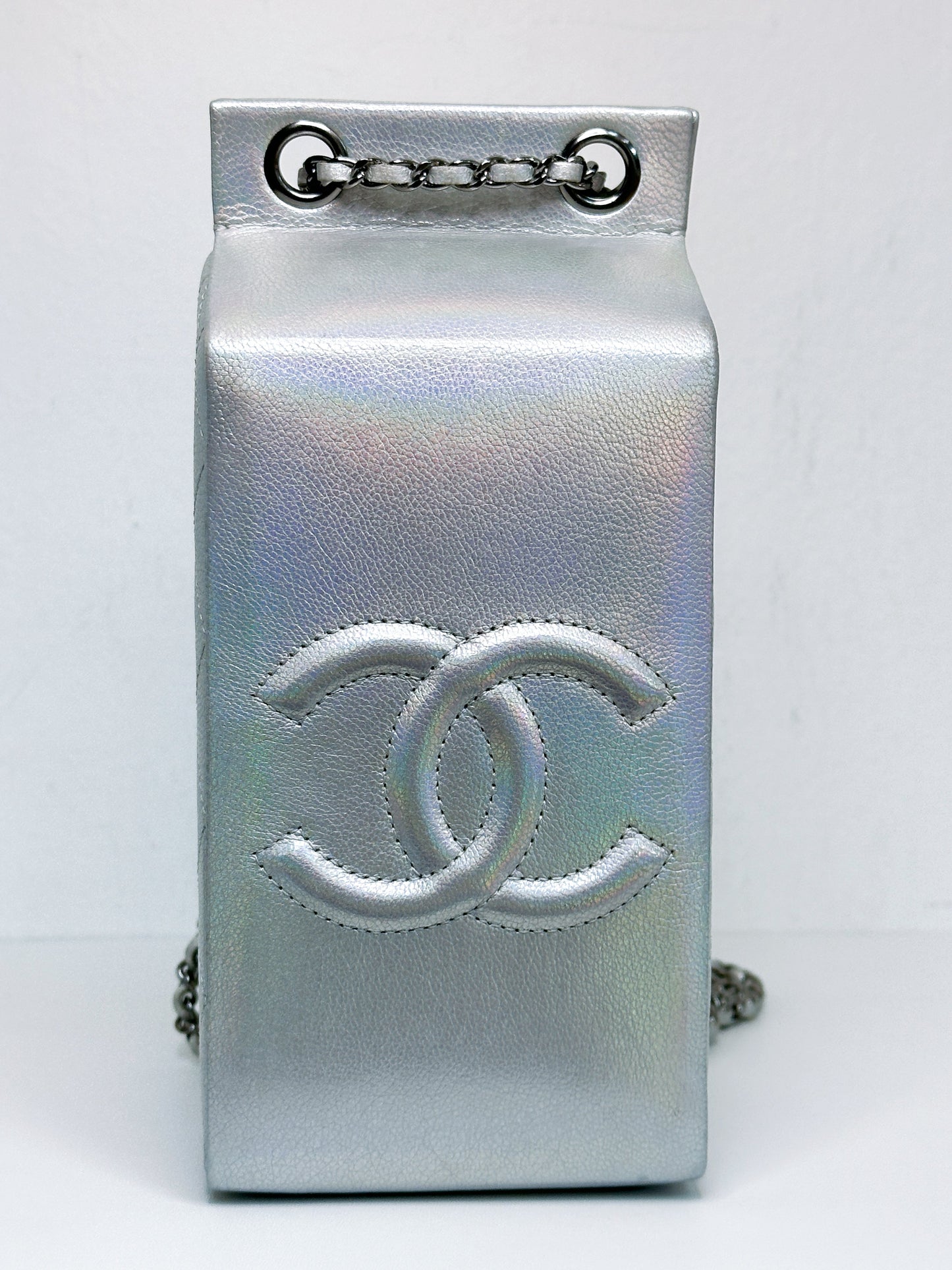 CHANEL RARE LIMITED EDITION LAIT DE COCO MILK CARTON BAG 2009 holo