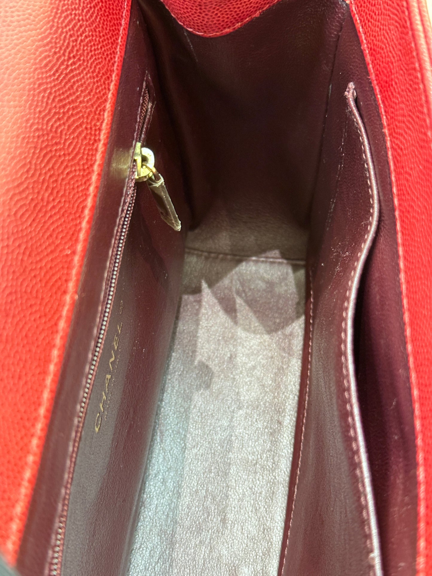 CHANEL Small Business Affinity Bag Red