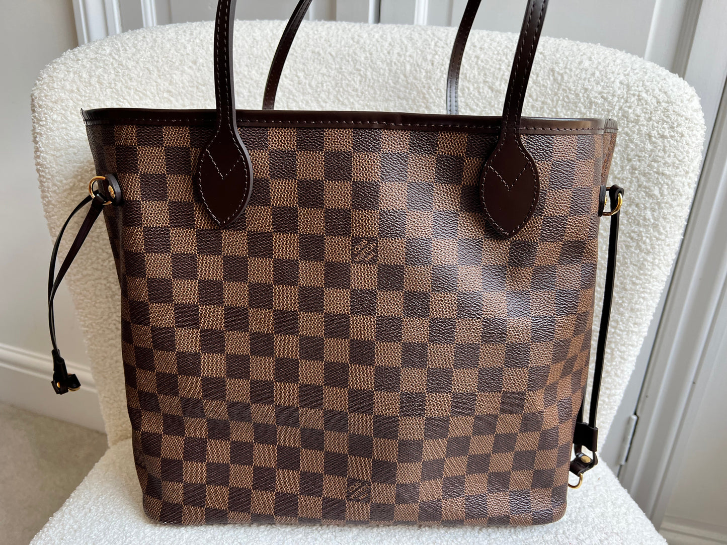 Louis Vuitton Neverfull MM Damier Ebene Rose Ballerine (RRP £1430)