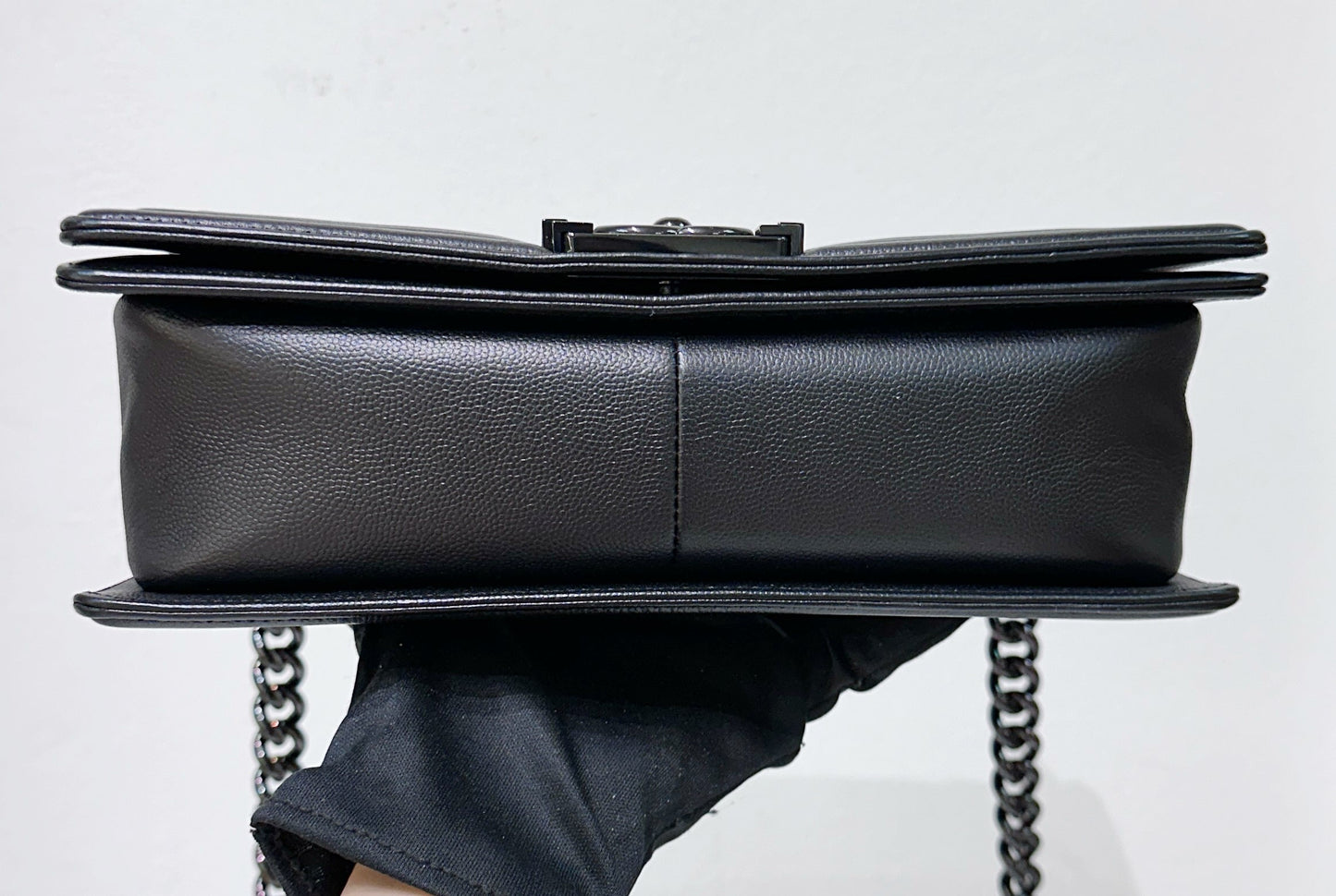 CHANEL Medium LeBoy So Black Caviar Leather Bag