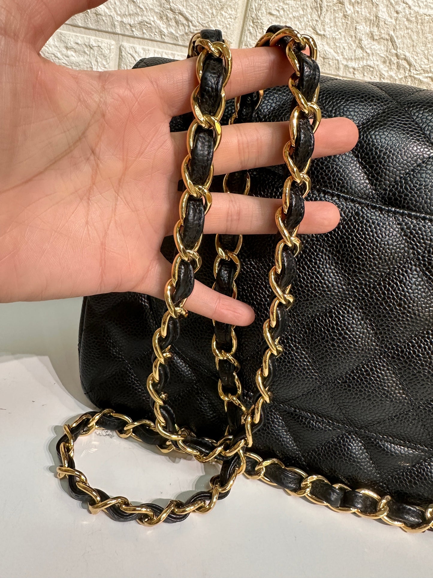 Chanel Jumbo Classic Double Flap Bag Black Caviar GHW