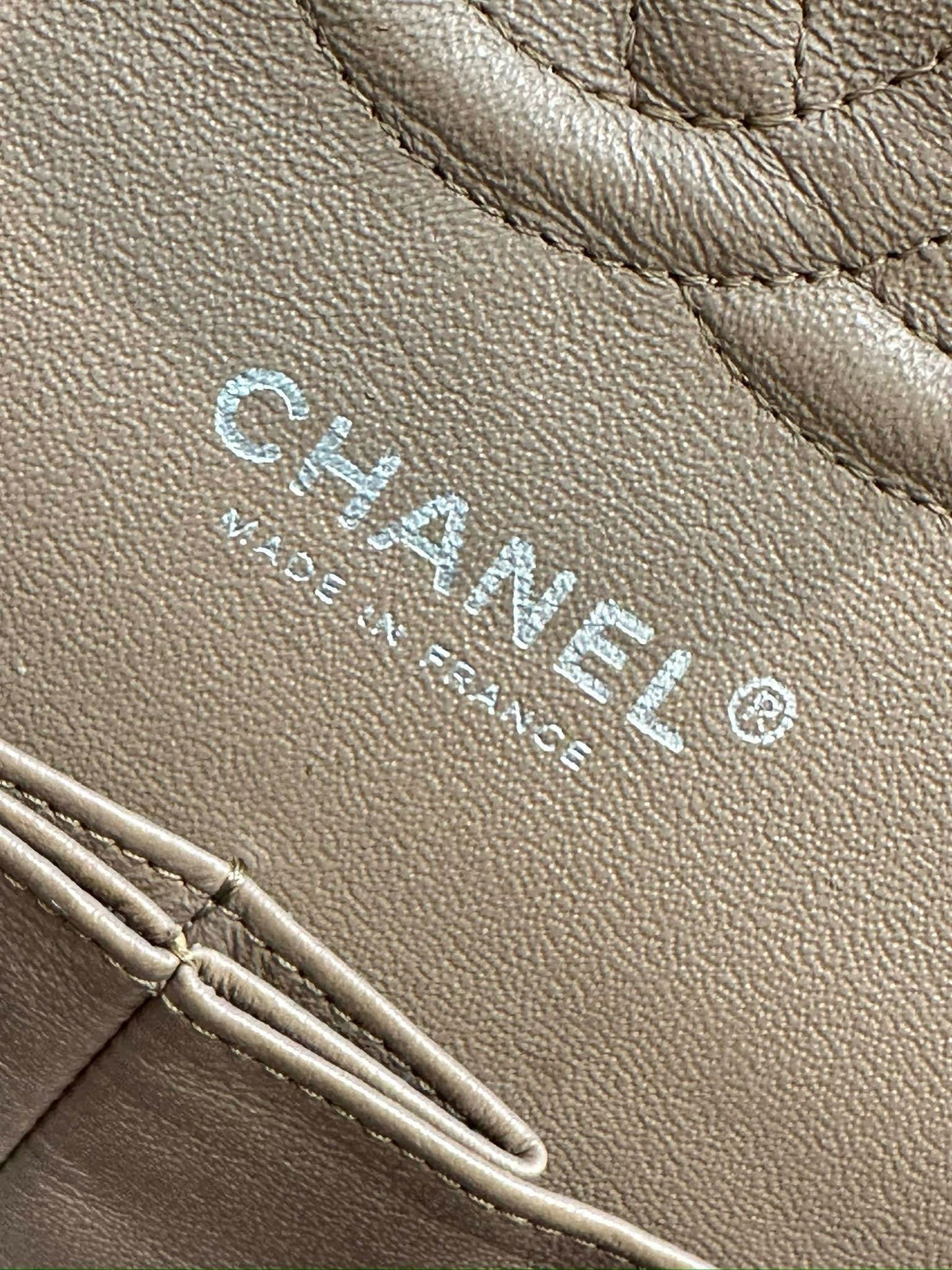 Chanel Medium Classic Caviar Double Flap Taupe SHW