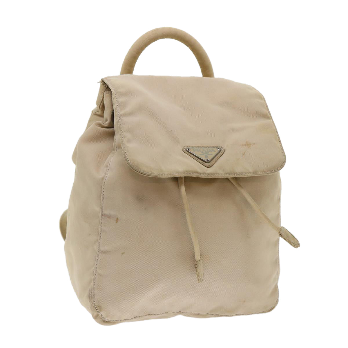 PRADA Backpack Nylon Beige 48226