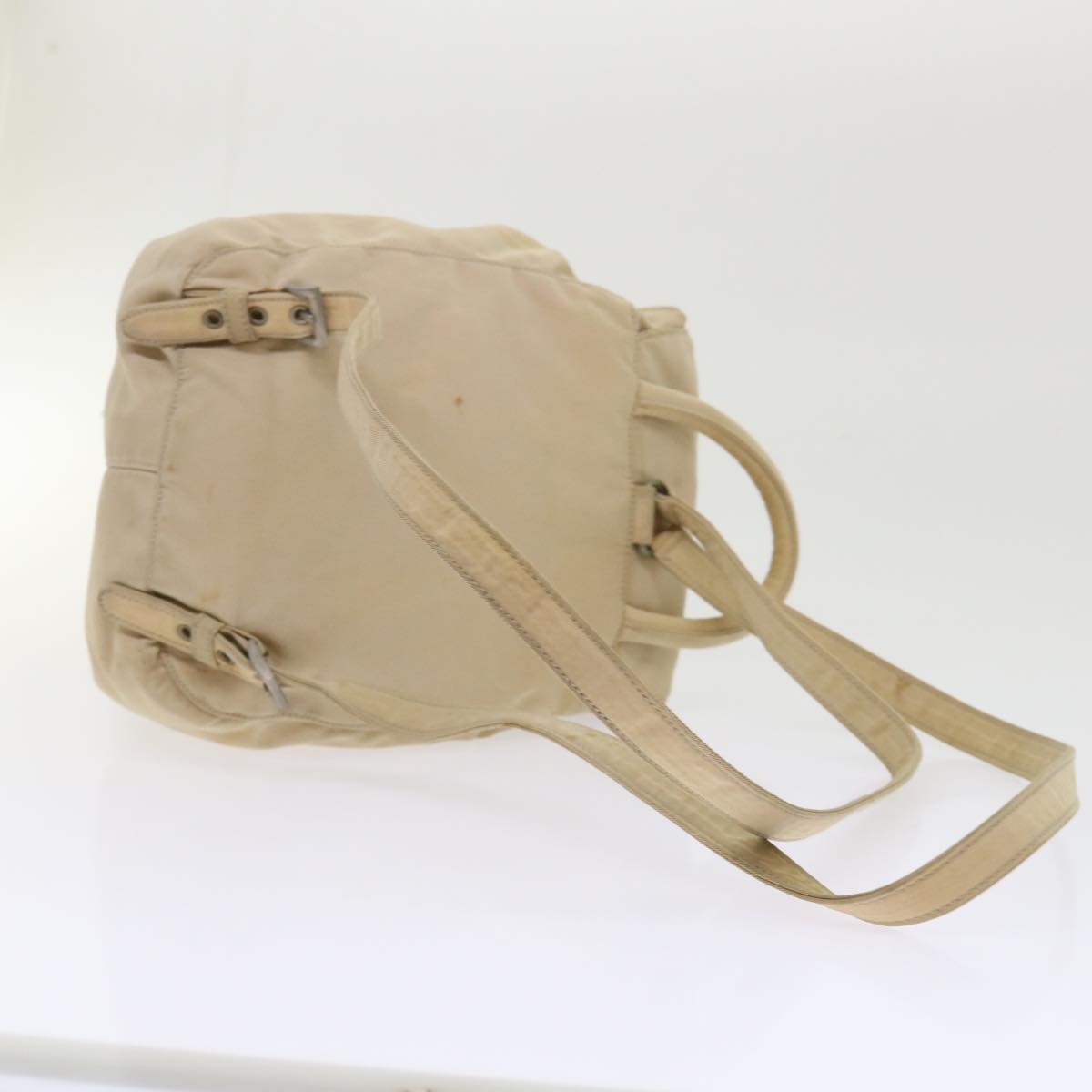 PRADA Backpack Nylon Beige 48226
