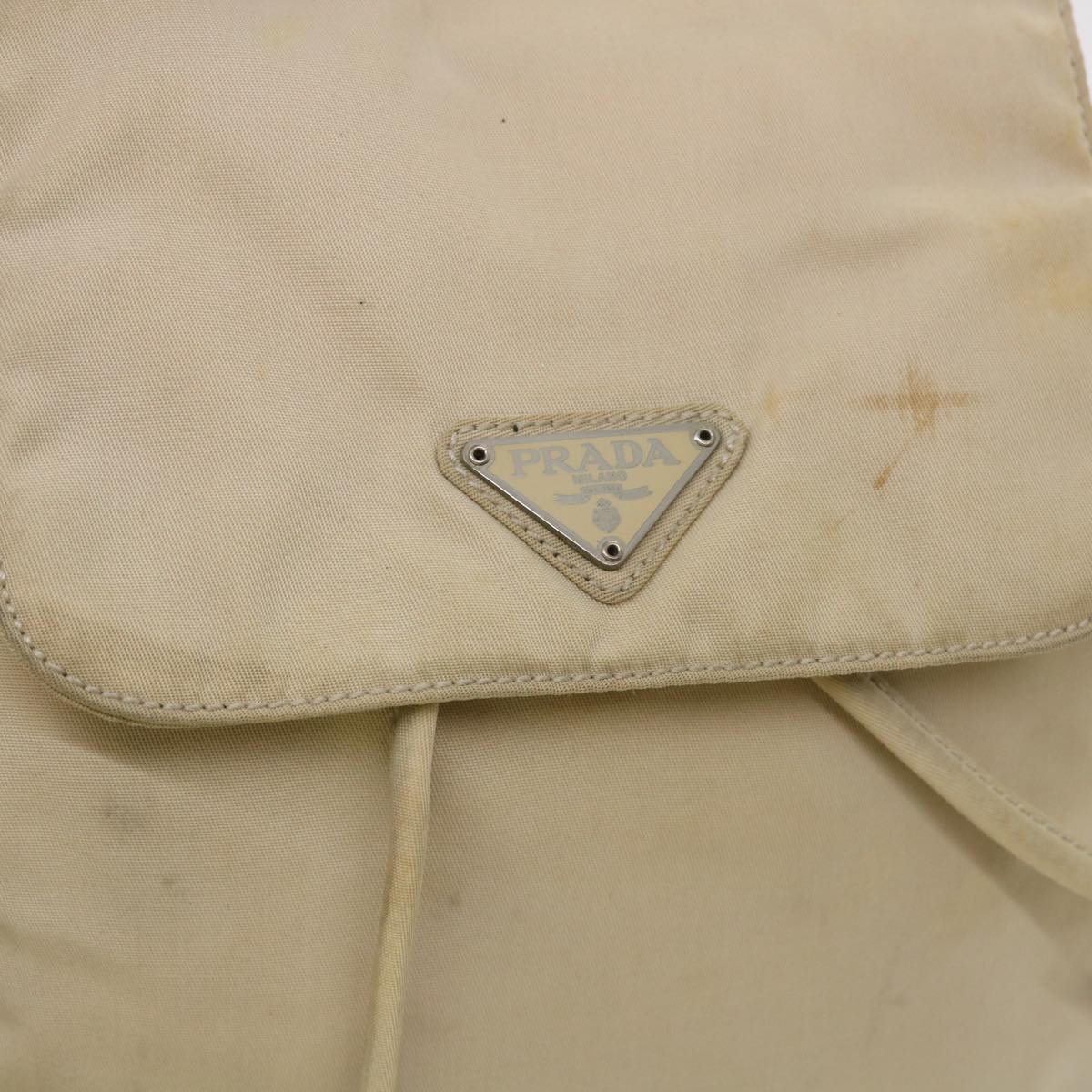 PRADA Backpack Nylon Beige 48226