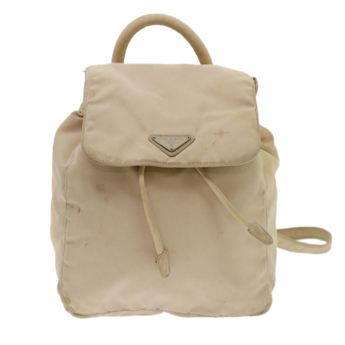 PRADA Backpack Nylon Beige 48226