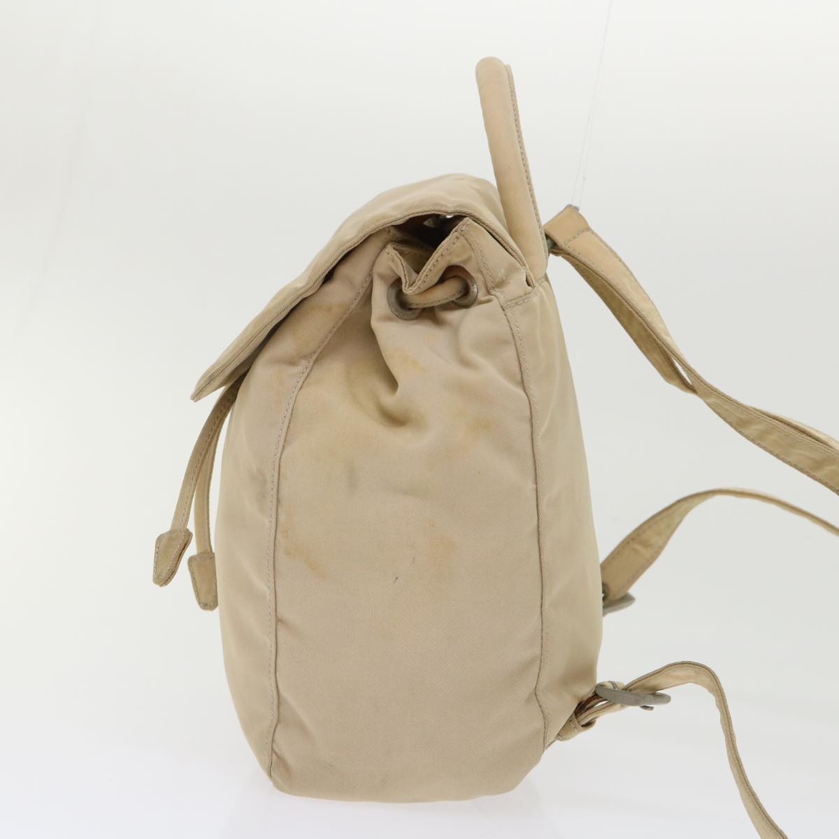 PRADA Backpack Nylon Beige 48226