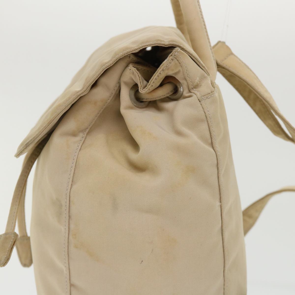 PRADA Backpack Nylon Beige 48226