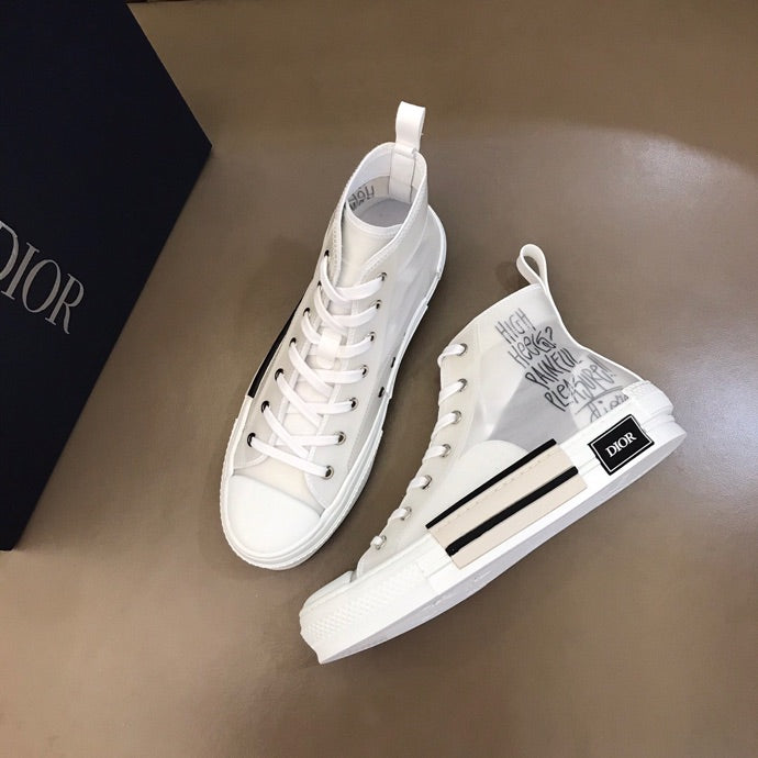 Christian Dior B23 White Canvas HIGH-TOP SNEAKER