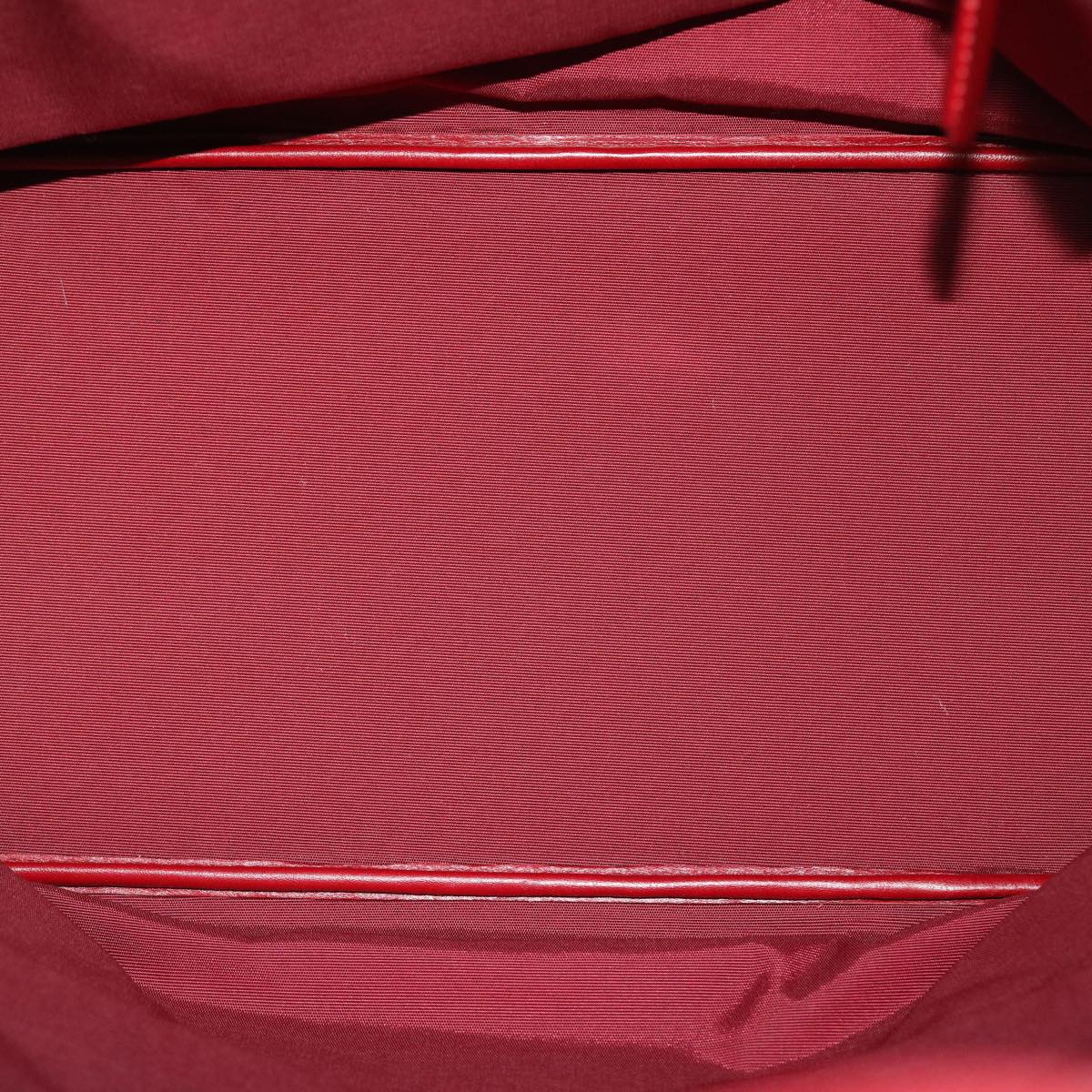 CHRISTIAN DIOR Canage Panarea Hand Bag PVC Leather Red 01-BO-0130 Auth 49472