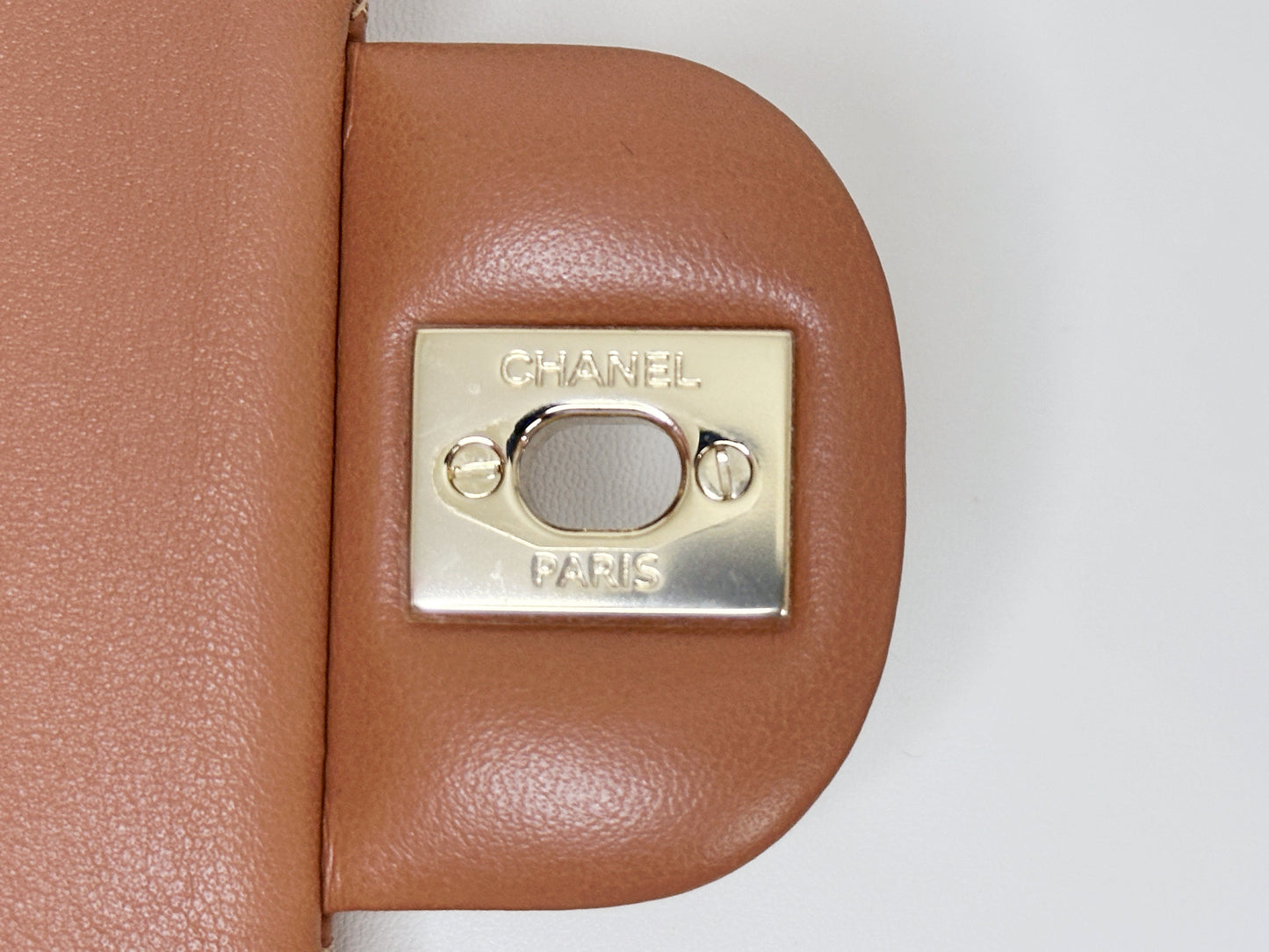 Chanel Small Lambskin Classic Double Flap Bag Dark Beige LGHW