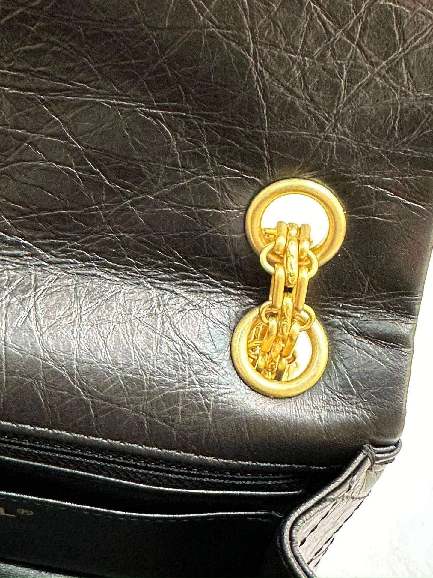 Chanel Mini Aged Calfskin Quilted 2.55 Reissue Flap Black Bag