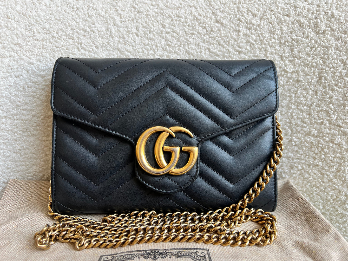 Gucci Black GG Marmont Matelasse Mini Bag (RRP £1440)