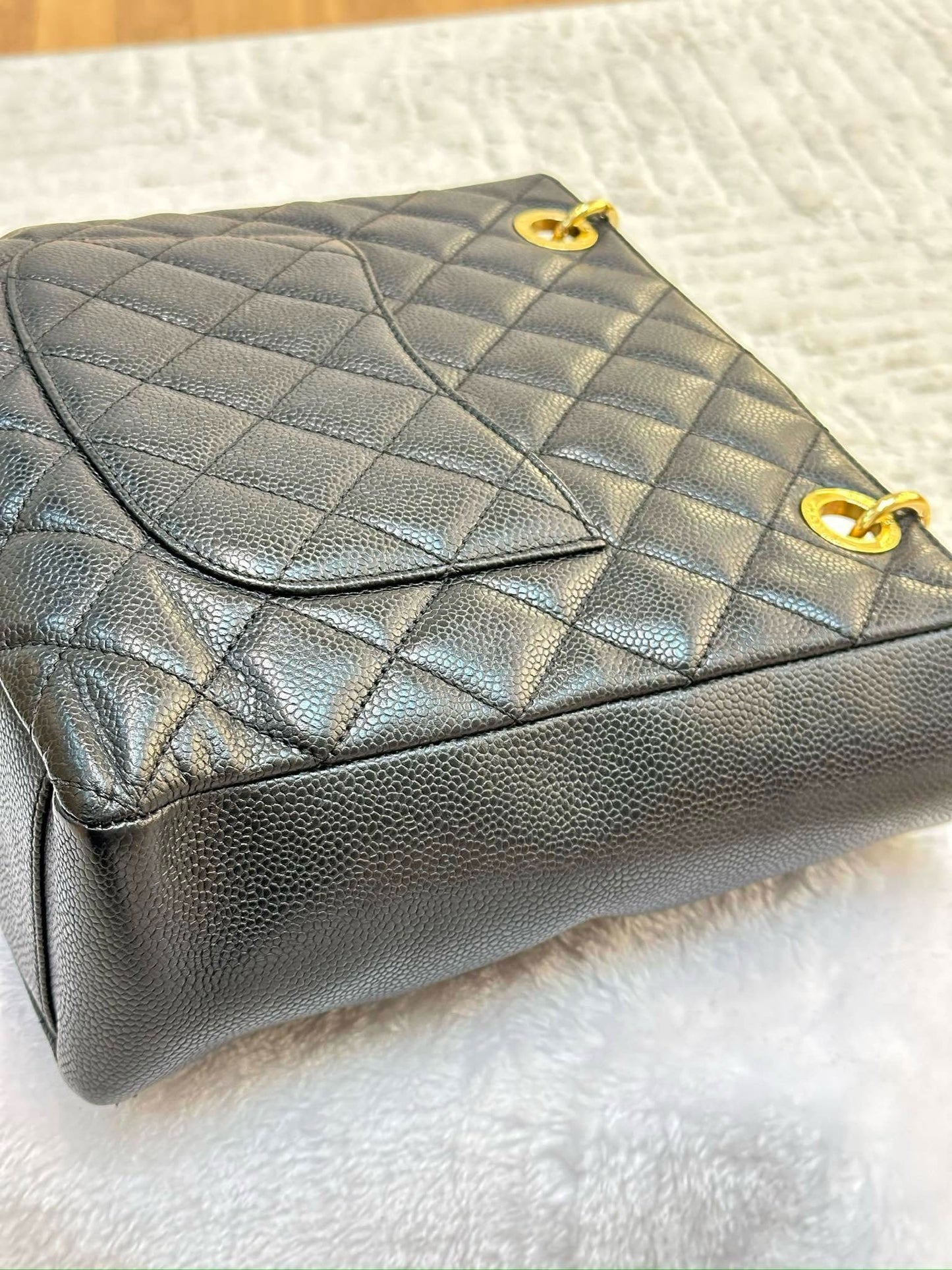 Chanel Caviar Quilted Petit Shopping Tote PST Black