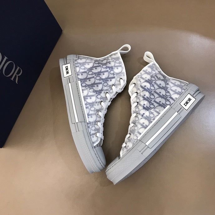 Christian Dior B23 White and Navy HIGH-TOP SNEAKER