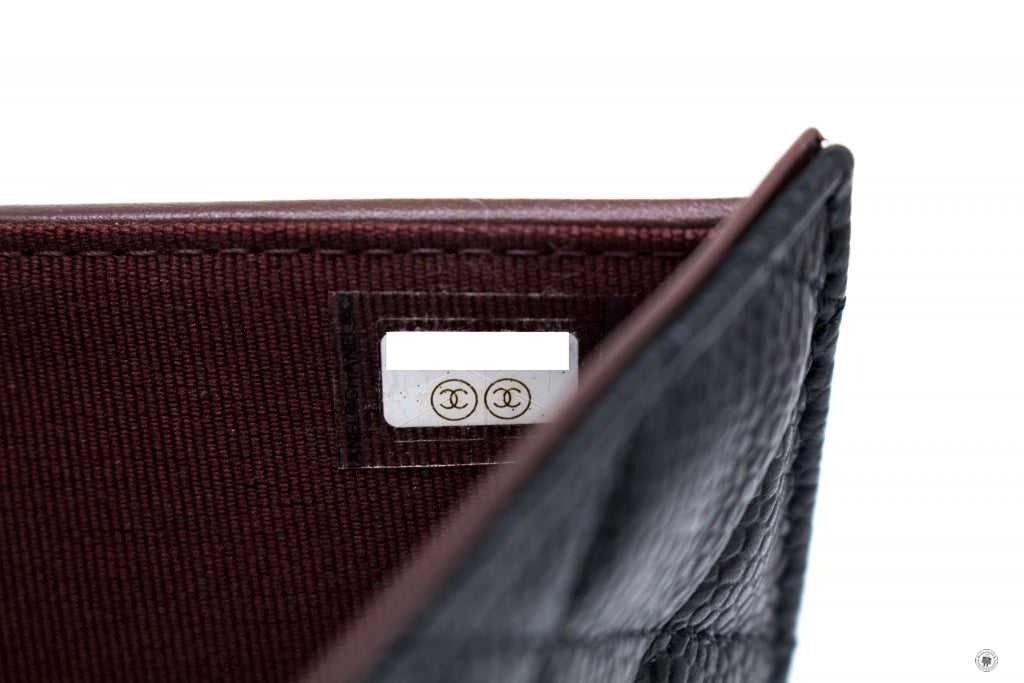 Chanel AP0232Y01864 Classic Flap Wallet Black / C3906 Caviar Short Wallet Ghw